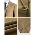 thumbnail image 4 of Men's Suit 3 Piece Slim Fit Jacket + Vest + Pants Set | Wedding Formal Business Suits Elegant Tuxedo | Peaked Lapel Blazer, 4 of 6