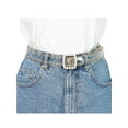 thumbnail image 4 of INSPIRE CHIC Womens Clear Waist Belts for Jeans Transparent Belts Square Buckle 68-84cm/26.77-33.07" Gold, 4 of 4