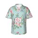 thumbnail image 1 of Fotbe Vintage Floral Camisa Hawaiana para Hombre Unisex – Camisa Casual de Verano con Botones de Manga Corta de Algodón y Lino,3X-Large, 1 of 7