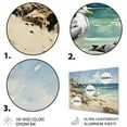thumbnail image 3 of Designart "In Flight Beach Seagulls I" Nautical & Beach Metal Art Living Room, 3 of 5