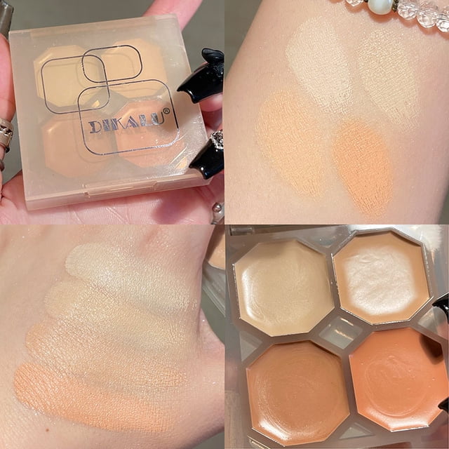 Palette de Fards à Paupières 4 Couleurs Mates Nacrés, Correcteur