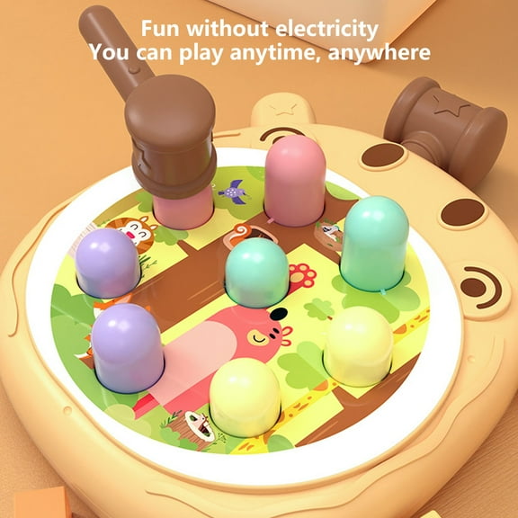 Wmkox8yii Whack A Mole Game Toys for Toddlers 1-3 Years,Cake Shape Whack Mole Hammering Pounding Toys,Baby Birthday Gifts,Boys Girls Kids Interactive Learning,Developmental Toys