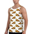 thumbnail image 2 of Easygdp Pizza Men's Tank Top, Sleeveless Muscle T Shirts, Breathable, Quick-Dry, Loose for Gym, Running, Fitness - Small, 2 of 9