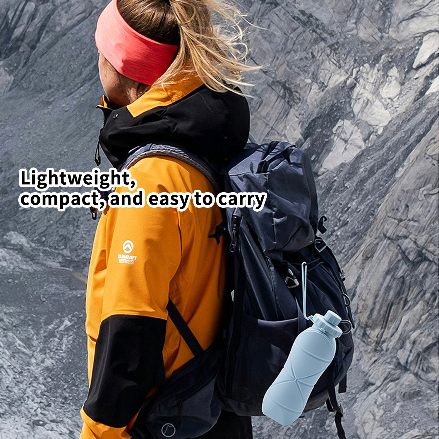 Collapsible Water Bottle 800ml– Ultralight, Leak-Proof, BPA-Free, Filter Compatible Travel & Hiking Flask