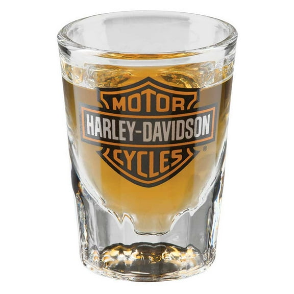 Harley-Davidson Core Bar & Shield Logo Shot Glass, 2 oz. - Clear HDX-98713, Harley Davidson