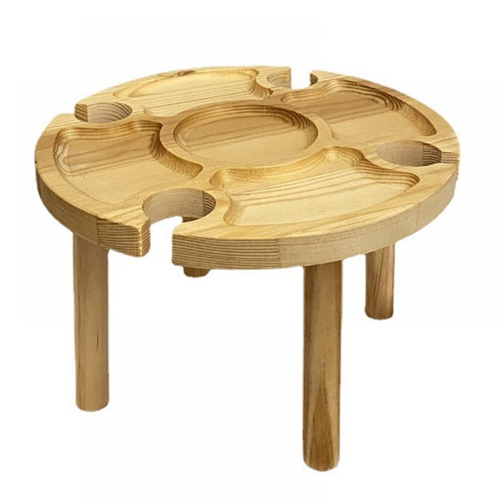 TINKER Outdoor Wooden Folding Dining Table Picnic Wooden Wine Rack