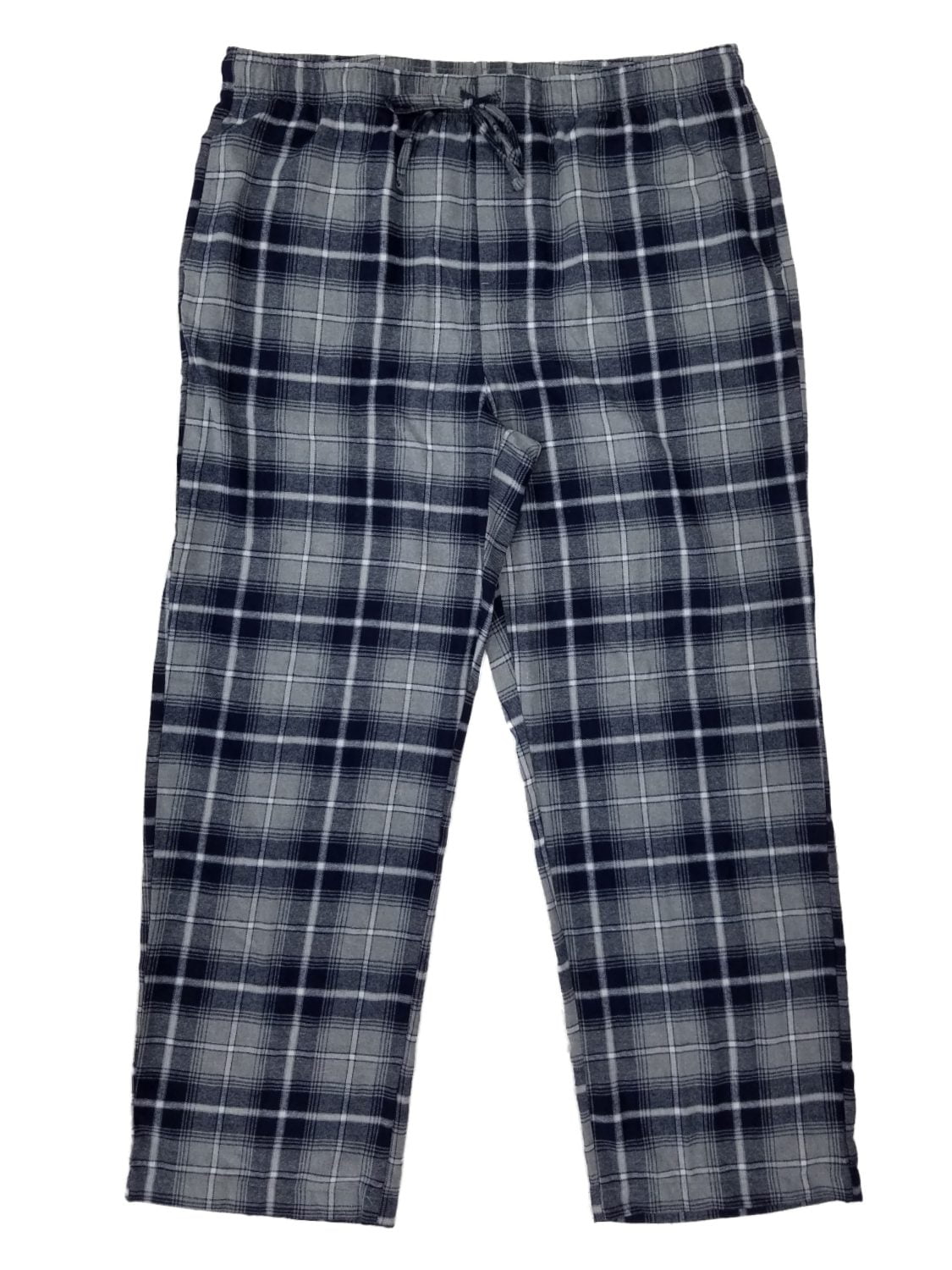 Croft & Barrow - Mens Gray/Navy Plaid Brushed Flannel Sleep Lounge ...