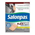 thumbnail image 2 of (6 pack) Salonpas Maximum OTC Strength Lidocaine 4% Pain Relieving FLEX Patch, Apply for Up To 8 Hours, Unscented, Thin, Flexible, Lightweight, Patch Stays in Place, 7 Patches, 2 of 4
