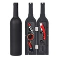 thumbnail image 1 of 5 piece Set Wine Opener Gift Set, Drip Ring, Foil Cutter, Wine Pourer and Stopper In Bottle shaped, 1 of 8
