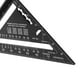 thumbnail image 4 of Triángulo De Regla Transportador de ángulo de diseño de regla triangular de aleación de aluminio de 7 pulgadas (negro), 4 of 5