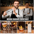 thumbnail image 2 of 6 cocteleras pequeñas, cocteleras, coctelera pequeña de acero inoxidable, coctelera con colador, 250 ml, 2 of 7