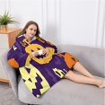 thumbnail image 5 of Oversized Wearable Blanket Hoodie,Purple Halloween Jack Lanterns Sherpa Blanket Hoodie with Super Pockets,Super Warm Fuzzy Pullover for Women & Men, 5 of 6