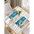 thumbnail image 5 of Turquoise Beach Summer Placemats Set of 8, Starfish Coastal Gradient Placemats for Dining Table, Place Mats for Kitchen Tabletop, Waterproof Wipeable Dining Table Mats Set, 5 of 9