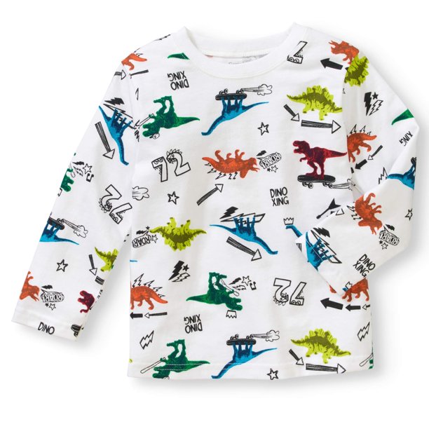 Baby Toddler Boys' Long Sleeve Print Tee