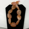 thumbnail image 6 of Chalcedony Oval Stone Strand| 18x13x7 to 15x12x6 | Orange Pink | 26 to 22 Beads|, 6 of 9