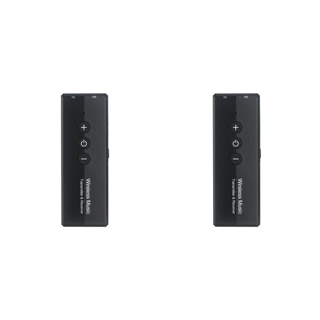 Methold ZF-360 3-en-1 Bluetooth V5.0 + EDR Transmisor de audio Receptor USB PC Computadora Adaptador de audio Negro negro 2piezas