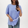 thumbnail image 2 of Shoulder Surgery Shirts for Women Full Tear Away 2 Side Snaps Chemo Port Adaptive Dialysis Clothing Short Sleeve Tees, 2 of 7