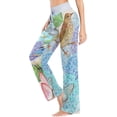 thumbnail image 3 of Women's Pajama Pants Colorful Birds Comfy Stretch Sleepwear Essentials womens Lightweight Lounge Terry Pajama Pant, Medium, 3 of 7