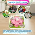 thumbnail image 3 of Rabbit Foraging Mat, Bunny Activity Toys Snuffle Mat for Small Animals Forage Mat for Rabbit Guinea Pig Hamster Chicken Hedgehog Chinchilla Puppies Cat Stress Relief Puzzle Interaction Toys (Green), 3 of 7