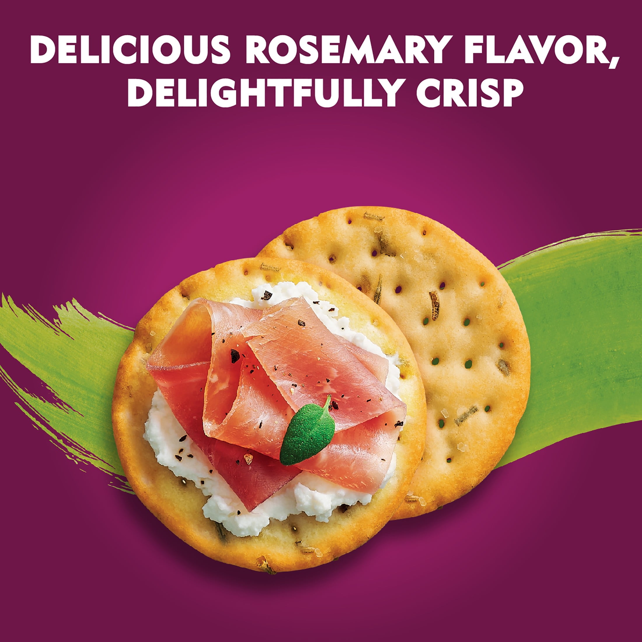 (4 pack) Toasteds Rosemary and Olive Oil Crackers, Party Snacks, 8 oz