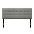 thumbnail image 2 of Queen Modern Classic Style Button-Tufted Headboard in Grey Upholstered Fabric, 2 of 5