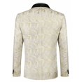 thumbnail image 5 of COOFANDY Mens Floral Tuxedo Jacket Paisley Shawl Lapel Suit Blazer Jacket for Dinner, 5 of 14