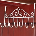 thumbnail image 1 of Ganchos para colgar sobre la puerta, 7 ganchos, estante de almacenamiento sobre la puerta, ganchos organizadores para abrigos, sombreros, batas, ropa o toallas Ormromra JQWJ296-2, 1 of 7