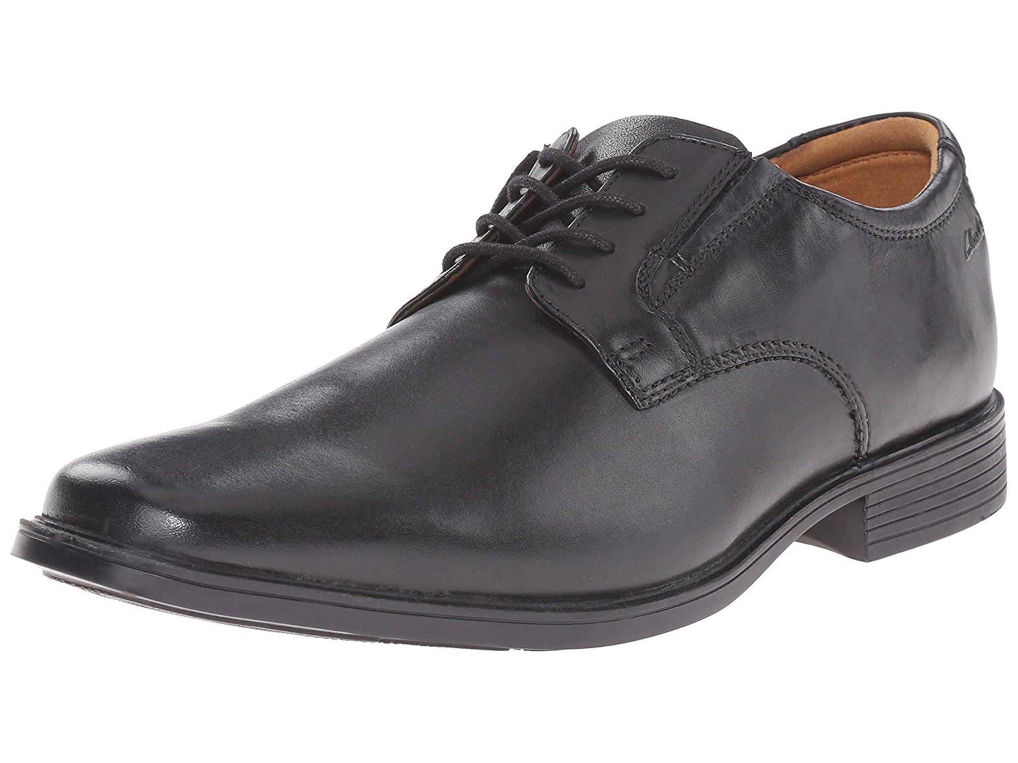 clarks men black leather formal shoes