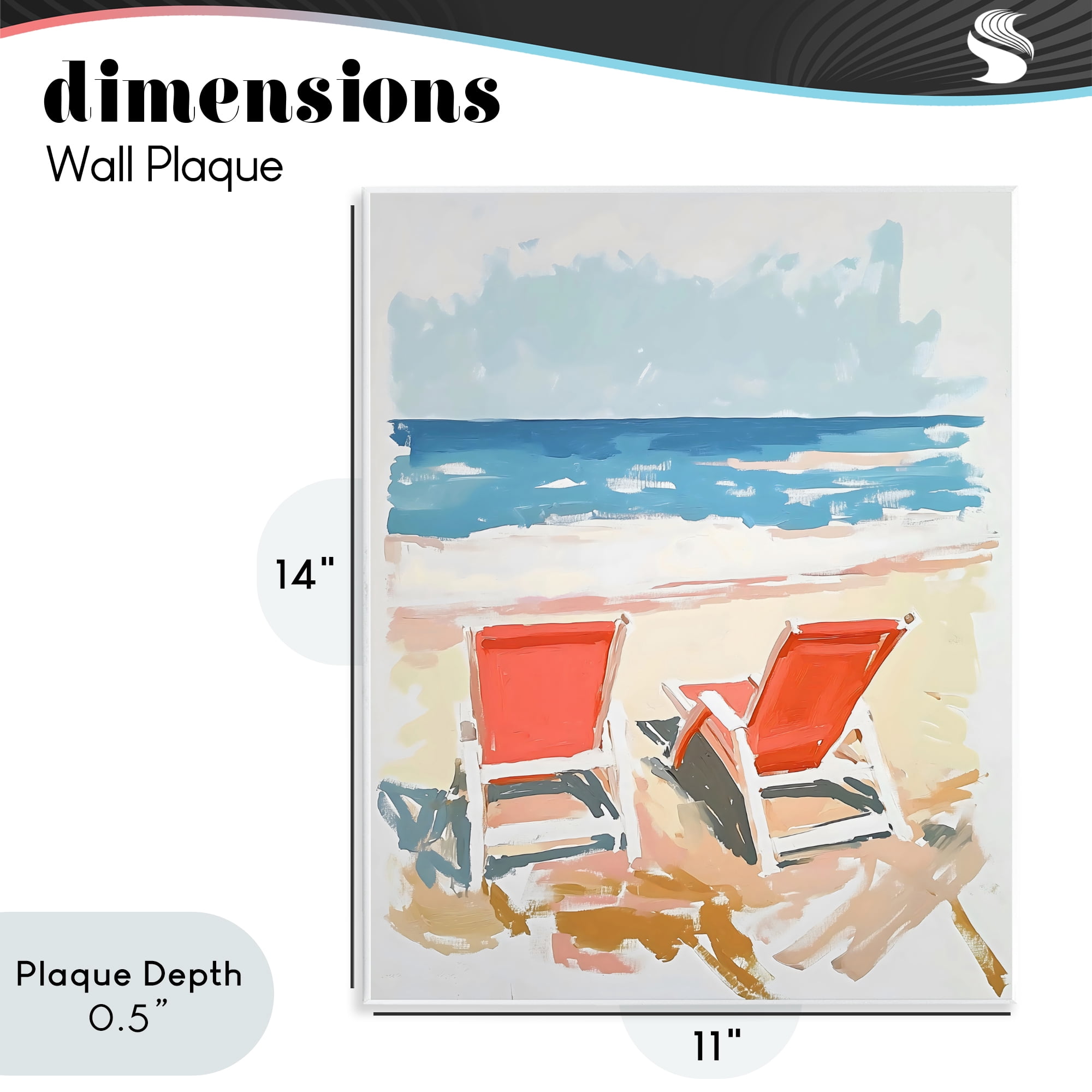 Stupell Industries Two Sunlit Beach Chairs Wall Plaque Art, design by The Prints Vibe