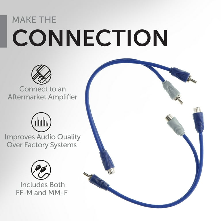 2 pack) Metra WM-RCAY Dual Twist RCA Y-Adapter Set New - Walmart.com