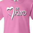 thumbnail image 4 of Inktastic Be Kind with Heart Ribbon in White Text Youth T-Shirt, 4 of 5