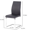 thumbnail image 6 of Modern PU leather Dining Chairs Accent Chair Side Chair with Metal Legs, Set of 2, Black, 6 of 9