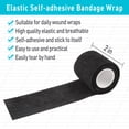 thumbnail image 3 of BCOOSS Self Adhering Elastic Bandage Wrap 12 Pack Cohesive Bandage Tape for Sports Knee Wrist 2 Inch Black, 3 of 7