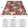 thumbnail image 3 of for Rose Flannel Blanket Decorative, Floral Rose Flower Soft Throw Blankets for Bed Sofa, Couch, Chair Decor All Season Gifts 80"x60", 3 of 6