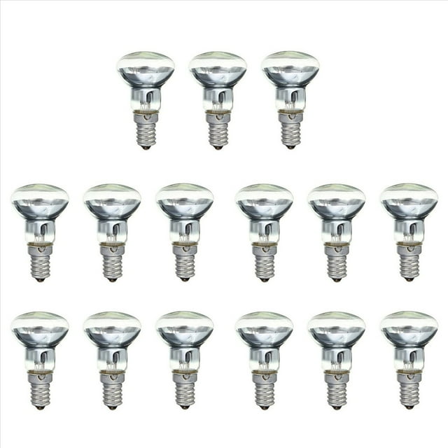 Lámpara de Lava de Repuesto E14 R39 30W Tornillo en Bombilla Reflector Transparente Bombillas de Luz Puntual Lava Incandescente 15 Piezas