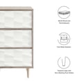 thumbnail image 6 of Modway Vespera 3-Drawer Chest in Oak White, 6 of 7