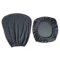 thumbnail image 4 of Protector de silla giratoria, funda para silla de oficina, funda para silla de comedor, elástica gris oscuro, 4 of 9