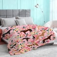 thumbnail image 5 of Floral Horse Blanket Gifts for Women Horse Lovers Stuff Horses Blanket Throw Plush Cozy Soft Flannel Bedding Flowers Horses Gifts for Women Adults Sofa Couch Bed Room Decor 50"X40", 5 of 7