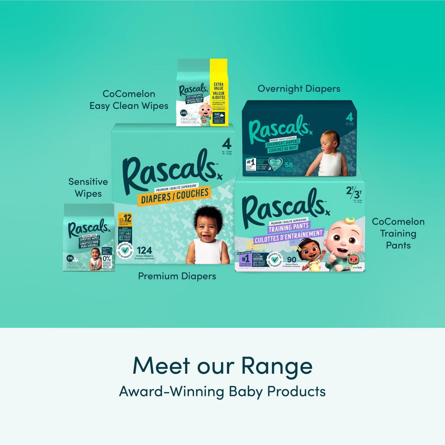 Lingettes Sensibles pour Bébés, Sans Parfum, emballage individuel Paquet de 9 Jumbo (648 lingettes) Multi-paquet (216 lingettes) Paquet simple (72 lingettes)