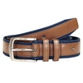 thumbnail image 2 of Cinturón Nautica Signature de piel y lona para hombre, color coñac 40, 2 of 6