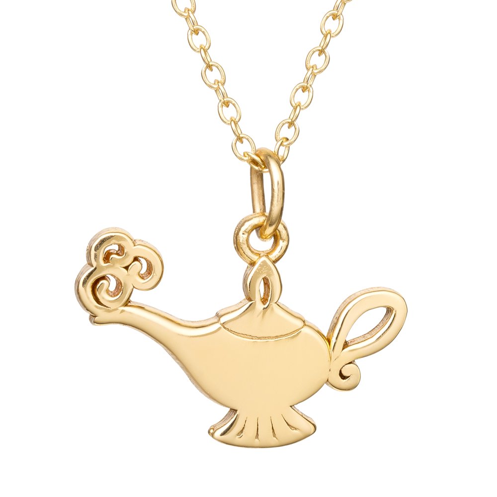 Disney Disney Aladdin Genie Lamp Sterling Silver Pendant Necklace, 18" (More Colors) Walmart