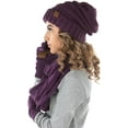 thumbnail image 2 of Oversized Slouchy Beanie Infinity Scarf Texting Glove Matching Set, 2 of 3
