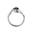 thumbnail image 4 of 14K White Gold 1.00 CT Black Diamond Ring Flower Leaves Leaf, 4 of 4