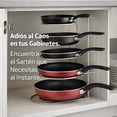 thumbnail image 2 of Organizador de Sartenes de Cocina, Soporte Vertical para Ollas y Sartenes, 32x24 cm, Blanco, 2 of 7