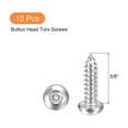 thumbnail image 3 of #8 x 5/8" Tornillo de Seguridad Torx, Paquete de 10, Tornillos de Cabeza Botón, Tornillos Autoperforantes, Tornillos Antirrobo de Acero Inoxidable 304, 3 of 6