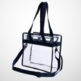 thumbnail image 5 of Bolso de hombro transparente de PVC, bolso de playa de verano, bolso cruzado para mujer (negro), 5 of 5