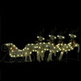 thumbnail image 6 of vidaXL Reindeer & Sleigh Christmas Decoration 100 LEDs Outdoor Gold, 6 of 48