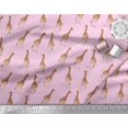 thumbnail image 3 of Soimoi Pink polyester Crepe Fabric Dot & Giraffe Animal Printed Fabric 1 Yard 52 Inch Wide, 3 of 3