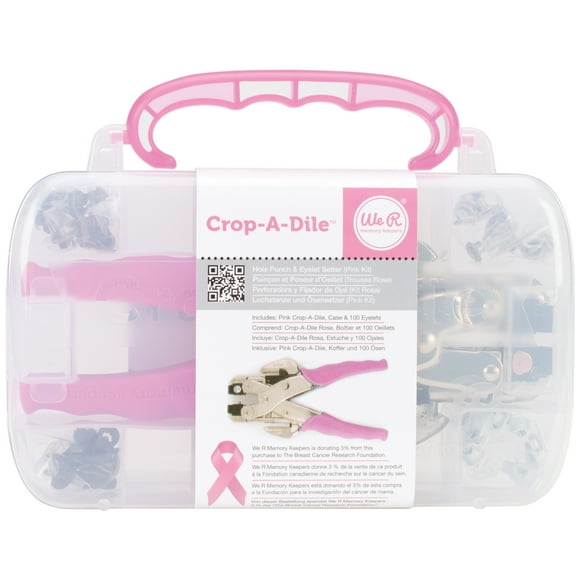 Crop-A-Dile Punch Kit-Pink