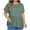 Green, variant on Aofany Womens Plus Size Tops Short Sleeve T Shirts Round Neck Ruffle Flowy Tee Shirts Causal Summer Tunics Blouses